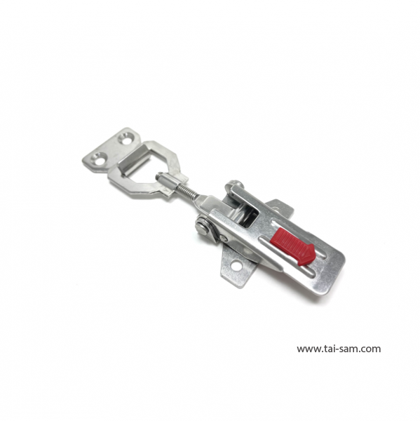 Adjustable Draw Latch. Pull to Open. Safety Button