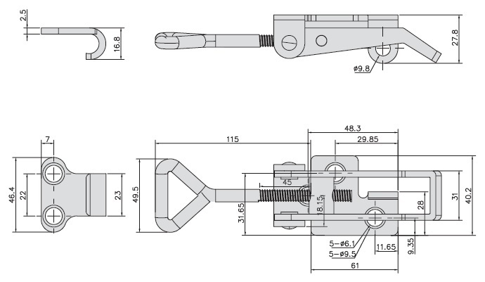 proimages/product/pro06/TS-280-ST/Adjustable-Draw-Latch-With-Padlock-Hole-TS-280-2.jpg