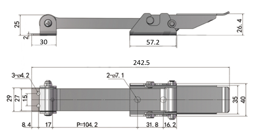 proimages/product/pro06/TS-611-S/TS-611-S-Over-Center-Rubber-Draw-Latch-可調壓縮型箱扣.png