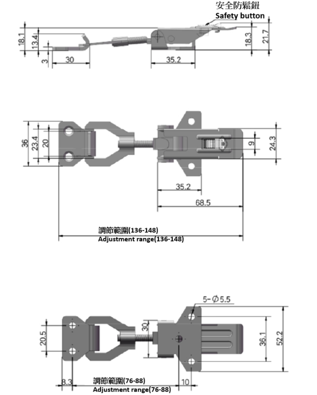 proimages/product/pro06/TS-922-SS/TS-922-SS-Adjustable-Draw-Latch-Pull-to-Open-Safety-Button-可調間距搭扣-拉動開啟-帶安全鈕.png