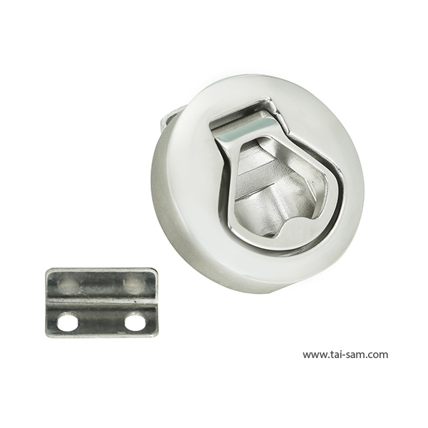 thumbnail image 2 of T-H Marine Flush Slam Latch 1-1/16” X 7/8” – White, Low-Profile, Corrosion-Resistant Boat Hatch Latch 2 of 10